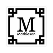 Monogramm für den Gerahmten Anfangsnamen mit griec Permastempel (Design)