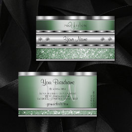 Monogramm für den Glitzer der Silberfaule Visitenkarte