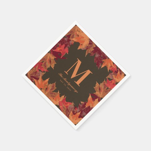 Monogramm für den glorreichen Herbst Serviette (Ecke)