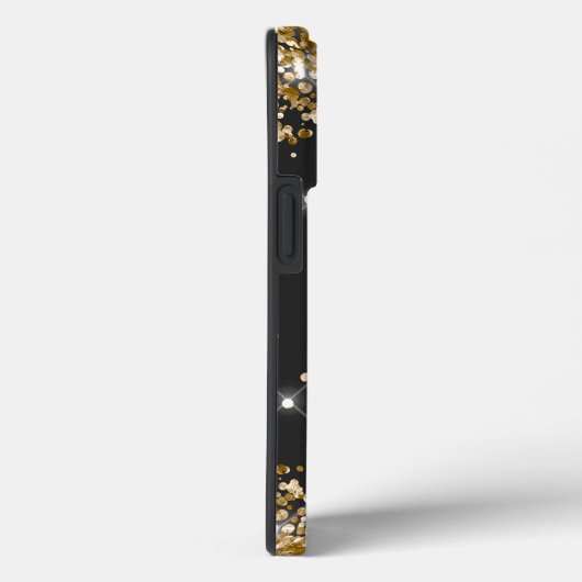 Monogramm für den Gold-Glitzer Case-Mate iPhone Hülle (Rückseite / Rechts)