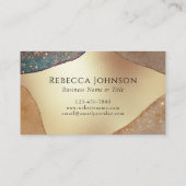 Monogramm für den Gold-Glitzer Visitenkarte (Rückseite)