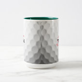 Monogramm für den Golfball Personalisiert Zweifarbige Tasse (Mittel)