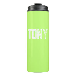 Monogramm für den grünen Individuelle Name von Sol Thermosbecher