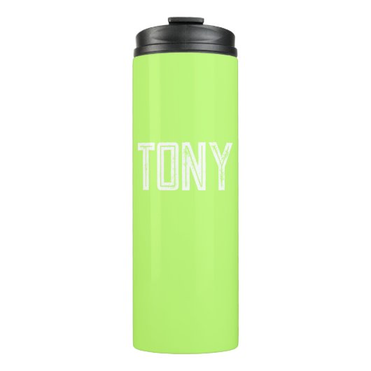 Monogramm für den grünen Individuelle Name von Sol Thermosbecher (Vorderseite)