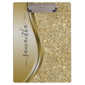 Monogramm für den handgeschriebenen Gold-Glitzer Klemmbrett (Vorderseite)