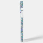 Monogramm für den holografischen Opal-Stone-Backgr Case-Mate iPhone Hülle (Rückseite / Links)