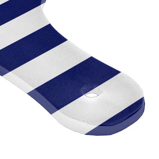 Monogramm für den horizontalen, Navy-Weiß-Preppy-S Schneidebrett (Ecke)