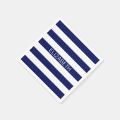 Monogramm für den horizontalen, Navy-Weiß-Preppy-S Serviette (Ecke)