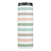 Monogramm für den Küstenpastellstreifen Thermosbecher (Rückseite)