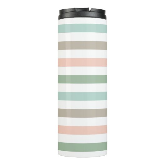 Monogramm für den Küstenpastellstreifen Thermosbecher (Rückseite)