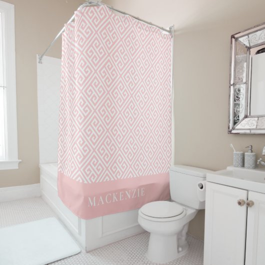 Monogramm für den lateinischen Buchstaben Petrosa  Duschvorhang (Beispiel)