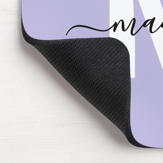Monogramm für den lila Anfangsnamen Mousepad (Ecke)