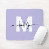 Monogramm für den lila Anfangsnamen Mousepad (Mit Mouse)