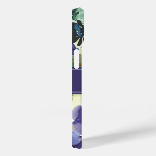 Monogramm für den lila Farbflorennamen Case-Mate iPhone Hülle (Rückseite / Rechts)