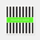 Monogramm für den Limonen Bandnamen Schwarz-weiß S Serviette (Vorderseite)