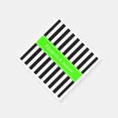 Monogramm für den Limonen Bandnamen Schwarz-weiß S Serviette (Ecke)