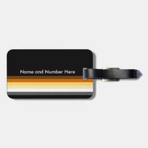 Monogramm für den Maskulinen- und Sleek-Gay-Bären- Gepäckanhänger