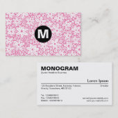 Monogramm für den mittleren Standort - Blume - ros Visitenkarte (Vorne/Hinten)