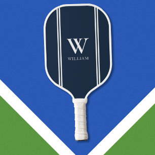 Monogramm für den modernen blauen und weißen Anfan Pickleball Schläger