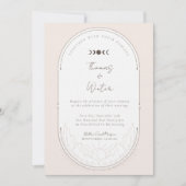 Monogramm für den Mond und die Sterne Einladung (Vorderseite)