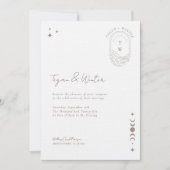 Monogramm für den Mond und die Sterne Einladung (Vorderseite)