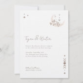 Monogramm für den Mond und die Sterne Einladung (Vorderseite)