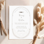 Monogramm für den Mond und die Sterne Einladung