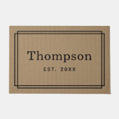 Monogramm für den Nachnamen der personalisierten T Fußmatte (Vorderseite)