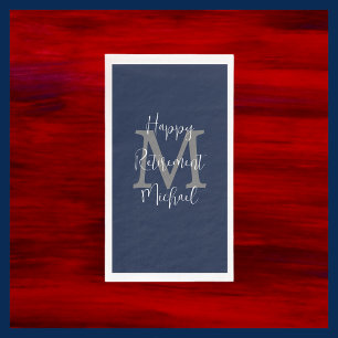 Monogramm für den Namen des navy Blue Retirement P Serviette