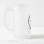 Monogramm für den Namen des Vintagen Lorbeerkörnch Mattglas Bierglas (Links)