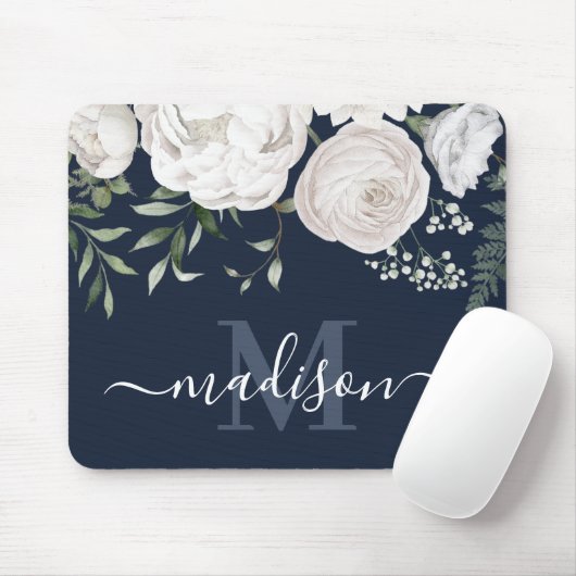 Monogramm für den personalisierten blauen Blauen B Mousepad (Mit Mouse)