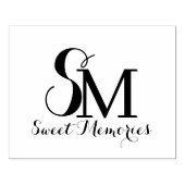 Monogramm für den personalisierten Namen | Briefma Gummistempel (Prägung)