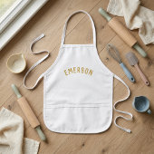 Monogramm für den personalisierten Namen | Gold Kinderschürze