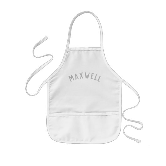 Monogramm für den personalisierten Namen | Grau Kinderschürze (Vorne)