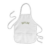 Monogramm für den personalisierten Namen | Olive Kinderschürze (Vorne)