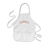 Monogramm für den personalisierten Namen | Rostbra Kinderschürze (Vorne)