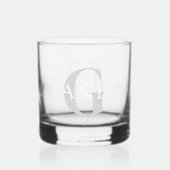 Monogramm für den Personalisierten Opfernamen Whiskyglas (Rückseite)