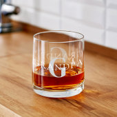 Monogramm für den Personalisierten Opfernamen Whiskyglas