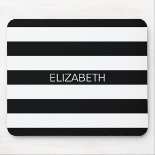 Monogramm für den Schwarz-weißen horizontalen Pr Mousepad