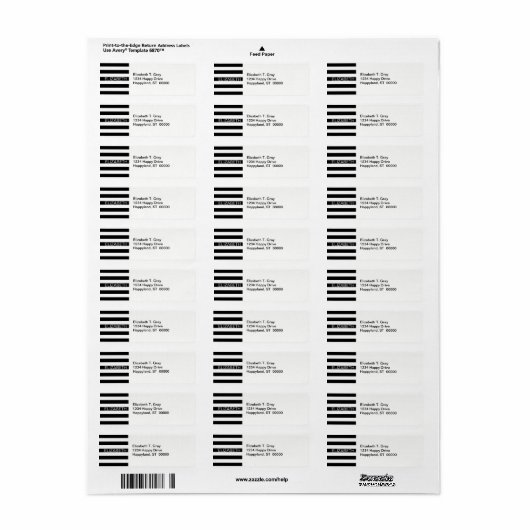 Monogramm für den Schwarz-weißen horizontalen Prep (Vorne)