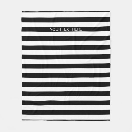 Monogramm für den Schwarz-weißen horizontalen Prep Fleecedecke (Vorderseite)