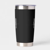 Monogramm für den Schwarz-weißen modernen Namen Thermobecher (Links)