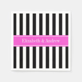 Monogramm für den Schwarz-weißen Streifen, Hot-Ros Serviette (Vorderseite)