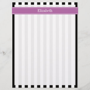 Monogramm für den Schwarz-weißen Streifen Orchid R