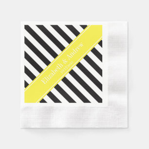 Monogramm für den Schwarz-weißen Streifen Serviette