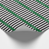 Monogramm für den Schwarz-weißen Streifenwaldstrei Geschenkpapier (Ecke)