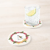 Monogramm für den Urlaub Personalisiert Getränkeuntersetzer (Seite)