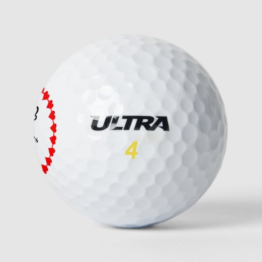 Monogramm für den Valentinstag Golfball (Logo)