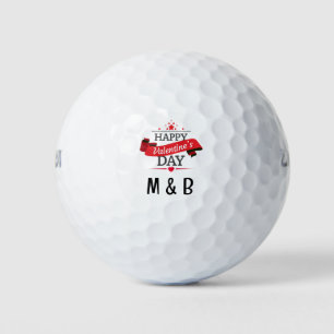 Monogramm für den Valentinstag Golfball