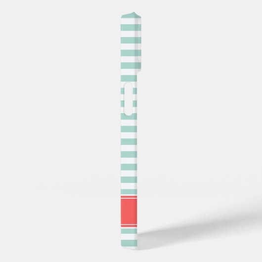 Monogramm für die Anker- und Korallenstreifen Case-Mate iPhone Hülle (Rückseite / Rechts)